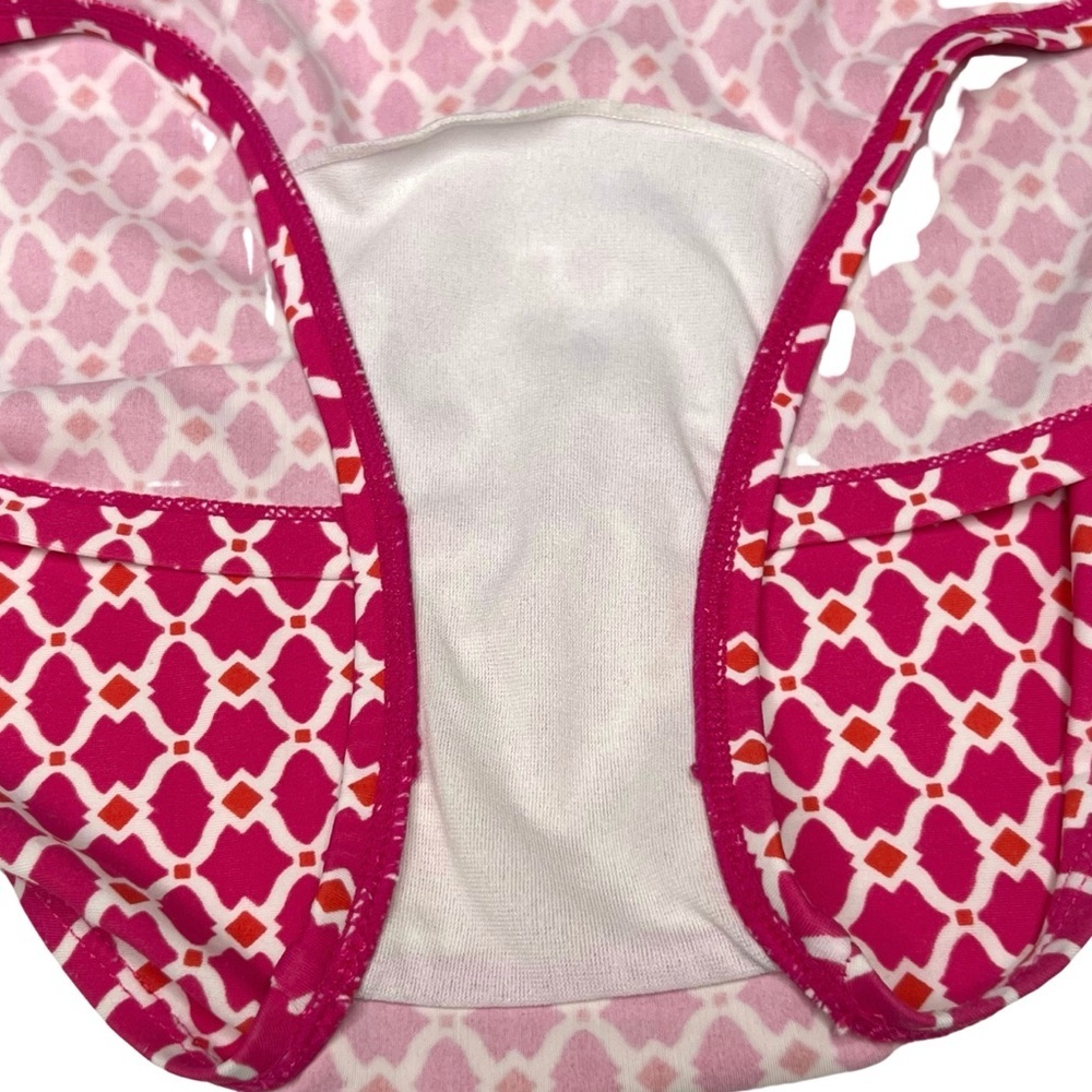 Oh Baby by Motherhood Swim Bathing Suit Geometric Print Pink White Medium M - Picture 11 of 14